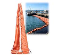 Barrage flottant anti-déversement d'hydrocarbures - Barrière robuste en PVC de 350 mm pour rivières, lacs et applications industrielles - Mètres réutilisables pour une intervention efficace en cas d