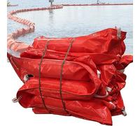 Barrage flottant industriel en PVC anti-pollution, barrière réutilisable pour plantes aquatiques, intervention d'urgence, interception des débris, pour la protection des quais, jetées(150cm/59.1in)