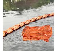 Barrages Anti-Pollution, barrière Anti-hydrocarbures Professionnelle en PVC de 10 m (32,8 pi) de Long et 75 cm (29,5 po) de Haut, pour rivières et quais, Confinement Efficace des hydrocarbur