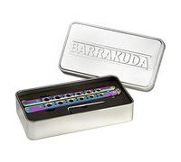 BARRAKUDA Couteau papillon entrainement | Couteau Balisong d’entrainement arcenciel | lot complet comprenant le couteau, un tournevis, des vis de rechange etc. (rainbow)