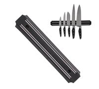 Barre à Couteaux Aimantée,Porte Couteau Magnetique,Aimant couteau mural,Porte Couteaux Aimanté,Magnétique pour Couteaux en Acier Inoxydable,Porte-couteau magnétique,Avec outil de montage,25cm,Noir