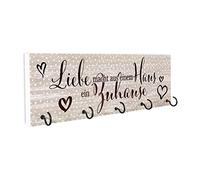 Barre à crochet - Love macht aus einem Haus - Schlüsselbrett Halter für Küchentücher Wandhaken Abtrockentücher Geschirrtücher Cinger Clés