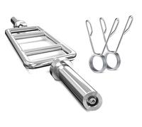 Barre à Disques Triceps Fitness 90 CM Avec Ressorts Ferme-