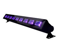 Ibiza Barre à effet UV LED-UVBAR 9x3W LEDs lumière noire Noir