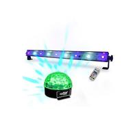 Eclairage et jeux de lumière Hq Power Barre à led slim light - effet wash UV avec stroboscope blanc + jeu de lumière 6 LEDs de 1 watt RGB sur la sphère