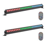 Barre à LED - UKING - DMX 24 LED RVB - 24 x 3W Avec Télécommande - Pack de 2