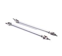 Barre à LèVres Pare-Chocs Pour Voiture 2 pièces/200mm universel course avant pare-chocs lèvre séparateur tige jambe de force barre liaison Kit Support(Silver)