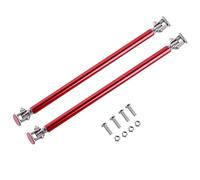 Barre à LèVres Pare-Chocs Pour Voiture 2x Kit de barre de Support de séparateur de lèvre de pare-chocs avant arrière réglable de course universelle 200mm réglage de style de voiture(Red)