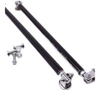 Barre à LèVres Pare-Chocs Pour Voiture 2x Kit de barre de Support de séparateur de lèvre de pare-chocs avant arrière réglable de course universelle 200mm réglage de style de voiture(Black)