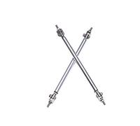 Barre à LèVres Pare-Chocs Pour Voiture Barre de Support séparateur lèvre pare-chocs avant et arrière réglable course universelle/Kit tige traction 150mm/200mm(20cm Silver)