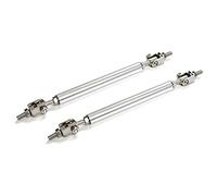 Barre à LèVres Pare-Chocs Pour Voiture Barres de séparation de voiture course réglable avant pare-chocs arrière Support de lèvre entretoise barre de traction 150/200mm universel 1 paire(15CM silver)