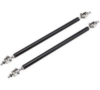 Barre à LèVres Pare-Chocs Pour Voiture Barres de séparation voiture course réglable avant pare-chocs arrière Support lèvre entretoise barre traction 150/200mm universel 1 paire(15CM Black)
