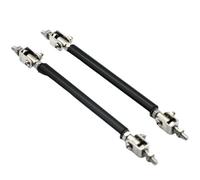 Barre à LèVres Pare-Chocs Pour Voiture Kit universel réglable de Support barre liaison tige séparation lèvre pare-chocs avant course 75mm/100mm/150mm/200mm(75mm Black)
