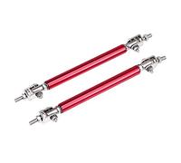 Barre à LèVres Pare-Chocs Pour Voiture Universel réglable course pare-chocs avant lèvre séparateur tige jambe de force Kit de Support de barre de liaison vis fixe 75mm/100mm/150mm/200mm(75mm Red)