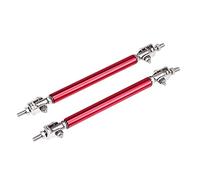 Barre à LèVres Pare-Chocs Pour Voiture Universel réglable course pare-chocs avant lèvre séparateur tige jambe de force Kit de Support de barre de liaison vis fixe 75mm/100mm/150mm/200mm(100mm Red)