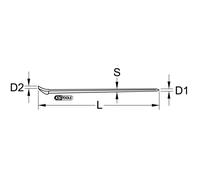 Barre à mine INOX diamètre 28 mm - 1200 mm KS TOOLS - 964.3215