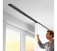 Barre à Rideau Fixée au Plafond Haute Résistance - Modèle Silencieuse pour Bureau, Salon et Chambre100cm