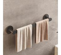 Barre À Serviettes sans Perçage Espace De Séchage Ventilé De 5 Cm Porte-Serviettes Métallique Adhésif Amovible avec Bords Arrondis Support Polyvalent,30/40/50/60/70 Cm(30cm)