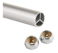 Barre à vêtements for armoire, en alliage d'aluminium, durable, diamètre de tube 25 mm, adaptée for la salle de bain, les fenêtres, les armoires et la buanderie.(Silver,160cm/63in)