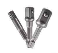 Barre adaptateur de douille robuste 1/4 avec tige hexagonale pour visseuse à percussion et perceuse, convertit les douilles à cliquet à main en acier au chrome vanadium avec roulement à billes à