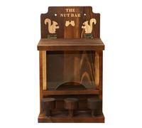 Barre amusante pour écureuil - Mangeoires d'extérieur | Mangeoire à tamias | Design à 3 tabourets avec motif adorable pour arbres, station d'alimentation pour animaux de compagnie pour petits animaux