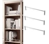 Barre Anti-chute étagère Ensemble de 3 Rails D'étagère pour Vitrine, Kit Galerie Barre Anti-basculement pour la Maison, Bibliothèque et Cave à Vin(40mm/1.57in Tall,32in/81cm)