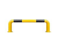Barre anti-collision de garde-corps en forme de U, bloqueur de stationnement à rayures jaunes et noires, clairement visible, adaptée aux parkings(50x30cm-2mm)