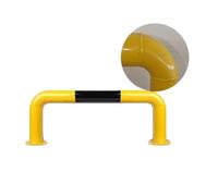 Barre Anti-Collision De Garde-Corps en Forme De U, Garde-Corps D'isolation De Route D'atelier, Bloqueur De Stationnement De Parking en Tuyaux d'acier, avec Bandes Réfléchissantes(50x30x0.15cm)