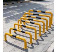 Barre Anti-collision De Garde-corps En Forme De U, Type Garde-corps Acier | Barrière De Sécurité Boulonnée Montée Au Sol, For La Sécurité Des Allées/garages Et La Protection(H20cm,L100cm)