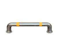 Barre anti-collision de sécurité en forme de U, bloqueur de parking, équipée de bandes réfléchissantes, adaptée aux parkings, métros et écoles(150x30cm-1.5mm)