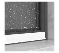barre anti-intempéries - Déflecteur de pluie en caoutchouc renforcé - Haute flexibilité bloque l'eau for fenêtre/porte/espaces/douche(White,3.5cm*6m)