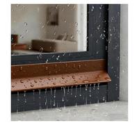 barre anti-intempéries - Déflecteur de pluie en caoutchouc renforcé - Haute flexibilité bloque l'eau for fenêtre/porte/espaces/douche(Brown,4.5cm*6m)