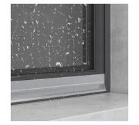 barre anti-intempéries - Déflecteur de pluie en caoutchouc renforcé - Haute flexibilité bloque l'eau for fenêtre/porte/espaces/douche(Transparent,4.5cm*6m)