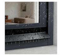 barre anti-intempéries - Déflecteur de pluie en caoutchouc renforcé - Haute flexibilité bloque l'eau for fenêtre/porte/espaces/douche(Black,4.5cm*6m)