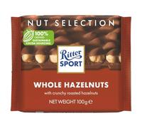 Barre au chocolat au lait et aux noisettes | Ritter Sport | Lait entier noisettes | Poids total 100 grammes