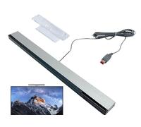 Barre Capteur, Capteur Wii Sans Fil, Capteurs Récepteur Sensor Bar Filaire de Remplacement à LED à Rayons Infrarouges, avec Support Transparent, Compatible Console Wii et Wii U