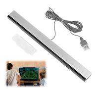 Barre Capteur USB, Barre de Capteur Console Infrarouge de Rechange Compatible avec Wii et Wii U, Récepteur Filaire avec Support et Câble 2m, Connexion Facile, Suivi de Mouvement Précis