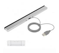 Barre Capteur USB pour Wii U PC - Capteur Wii Infrarouge IR avec Support Adhésif, Sensor Bar Wii USB Plug and Play, Distance 1-3M 3 Joueurs, Remplacement Console Jeu Ordinateur