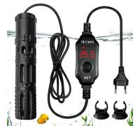 Barre Chauffante pour Aquarium 25W avec Affichage Numérique, Température Réglable de 18 à 34°C, Protection Contre la Surchauffe et Fonction d'Arrêt Automatique, pour Aquarium de 20 à 30L