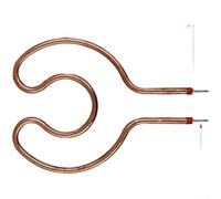 Barre chauffante pour poêle à gril électrique, pancake, élément chauffant, tube de 8 mm, répartition uniforme de la chaleur, durable, noir, 21,2 x 15,8 cm (E)