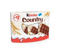 Barre chocolatée Céréales Chocolat KINDER COUNTRY - 9 barres - 211,5g Lot De 4 - Par Lot