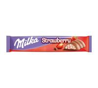Barre chocolatée Milka Fraise & Crispies, 36,5g