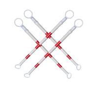 Barre conique rétractable en PVC | Barricade extensible multicolore de PCs 2-20 for la construction de routes de parking(Red and White,4Pcs)