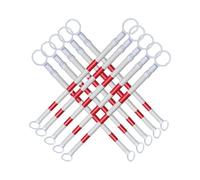 Barre conique rétractable en PVC | Barricade extensible multicolore de PCs 2-20 for la construction de routes de parking(Red and White,10Pcs)