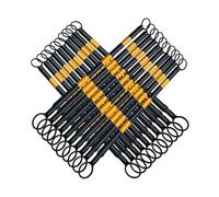 Barre conique rétractable en PVC | Barricade extensible multicolore de PCs 2-20 for la construction de routes de parking(Black and Yellow,20 Pcs)
