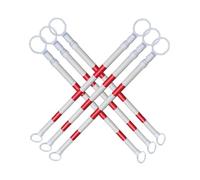 Barre conique rétractable en PVC | Barricade extensible multicolore de PCs 2-20 for la construction de routes de parking(Red and White,6Pcs)