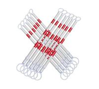 Barre conique rétractable en PVC | Barricade extensible multicolore de PCs 2-20 for la construction de routes de parking(Red and White,12Pcs)