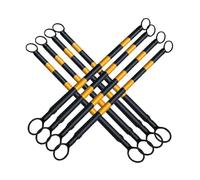 Barre conique rétractable en PVC | Barricade extensible multicolore de PCs 2-20 for la construction de routes de parking(Black and Yellow,8Pcs)