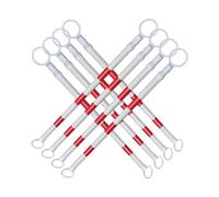 Barre conique rétractable en PVC | Barricade extensible multicolore de PCs 2-20 for la construction de routes de parking(Red and White,8Pcs)