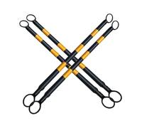 Barre conique rétractable en PVC | Barricade extensible multicolore de PCs 2-20 for la construction de routes de parking(Black and Yellow,4Pcs)